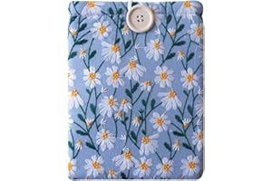 BIRDIEQPLUSTWO Embroidered Kindle Sleeve - Fits Paperwhite (6” & 6.8”), Signature (6.8”), Oasis, Kobo Clara, Nook Glowlight - Handmade Padded Fabric Cover for E-Readers & Tablets - Multiple Colors