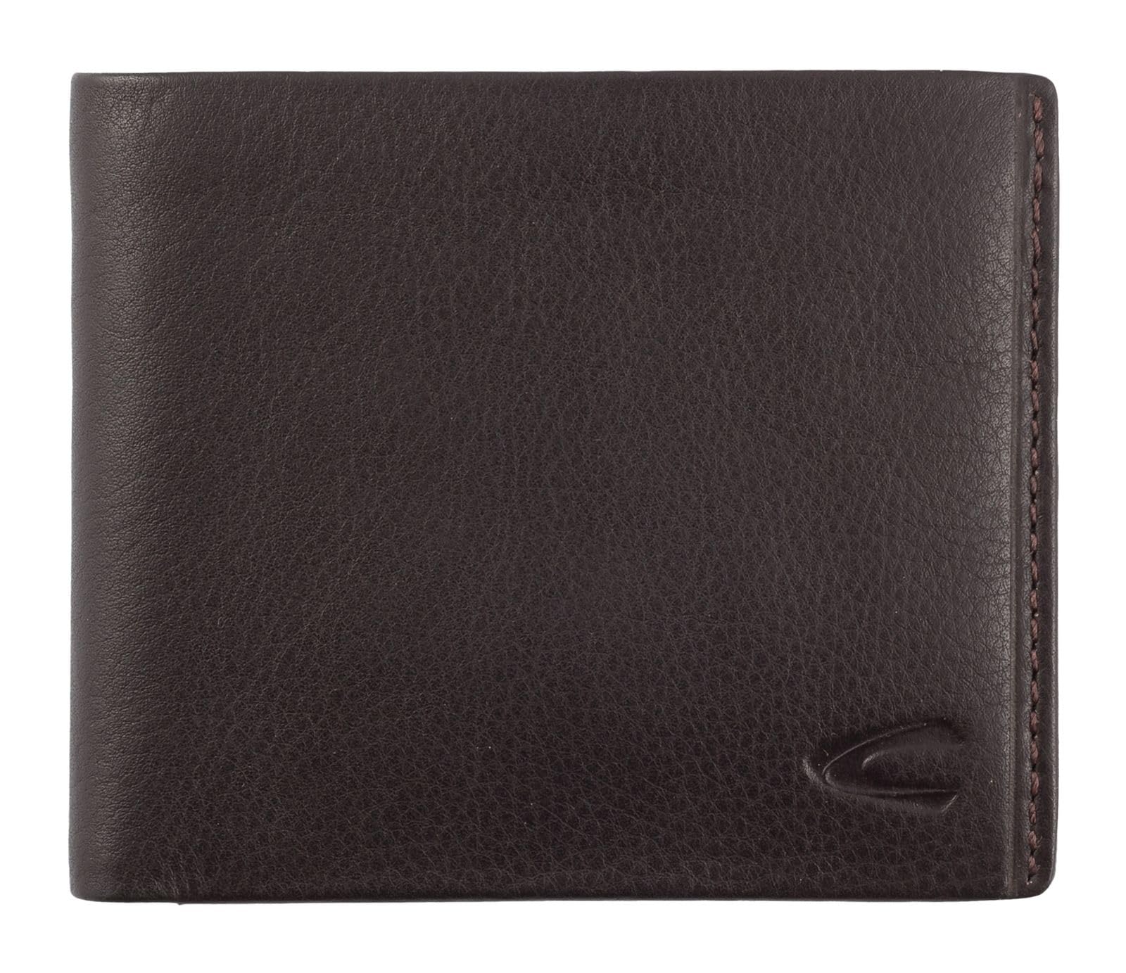 Camel Active Brown (Braun) 11 cm Atlanta Coin Pouch, 12 Compartments, RFID Safe, Leather, Men-Adults