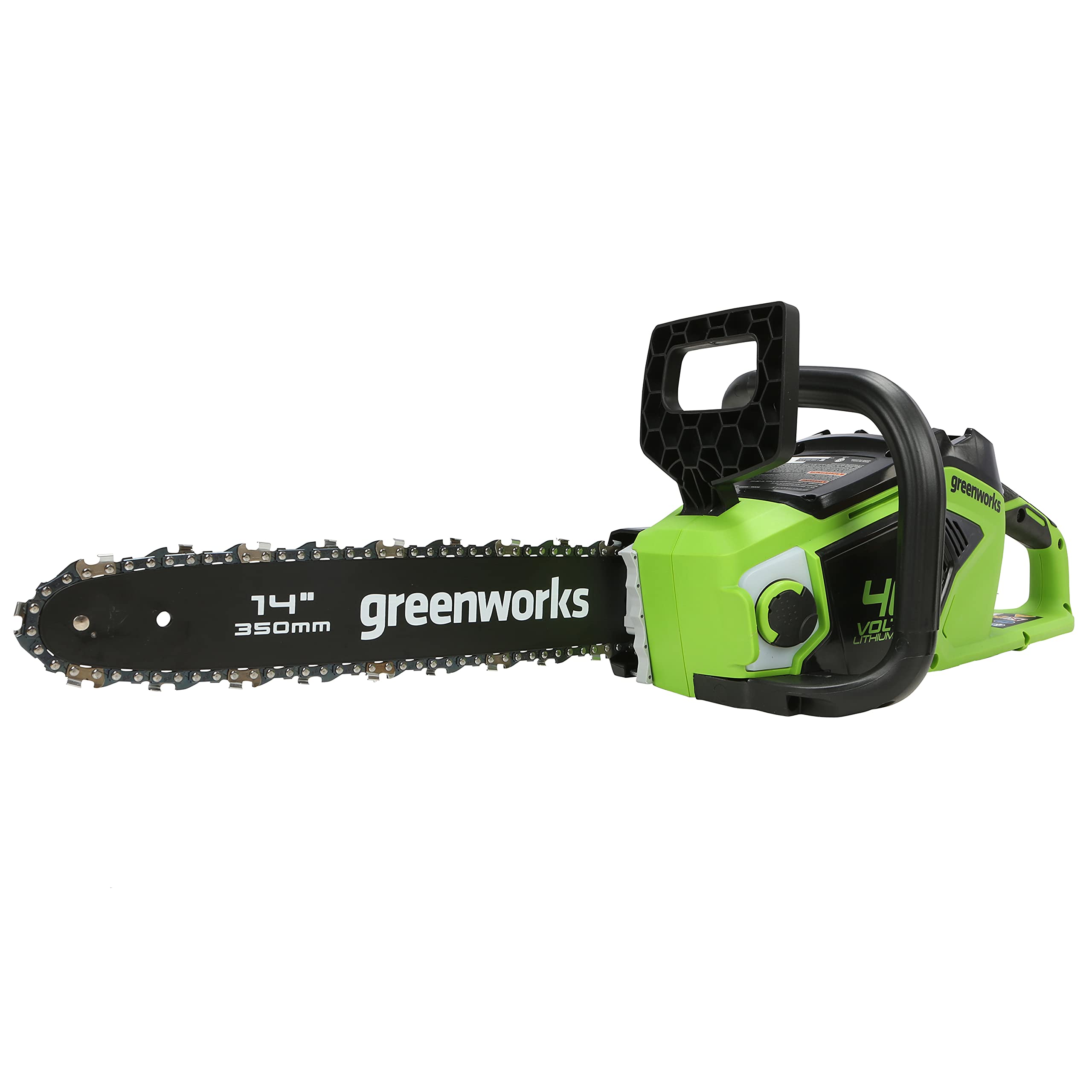 Greenworks GD40CS15 Cordless Chainsaw with Brushless Motor, 14 Inch (35cm) Bar Length, 12m/s Chain Speed, 3.5kg, Auto-Oiler, Kickback Protection WITHOUT 40V Battery & Charger