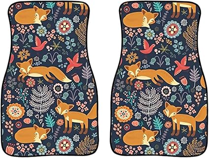 Amazon Com Fkelyi Cute Animal Fox Print Car Floor Mat Absobent