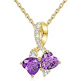 Valentines Day Gifts for Her, Birthday Gifts for Women Birthstone Necklace Teens Stocking Stuffers Dainty Gold Necklaces with 2 Birthstone Teen Girl Gifts Trendy Stuff Birthday Gift for Her Graduation Christmas Jewelry