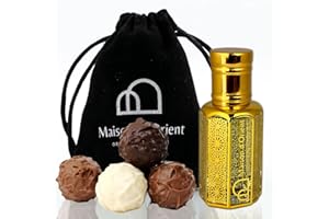 Chocolate Musk Perfume Oil - 12 mL | Sweet Gourmand Fragrance with Jasmine, Rose, and Vanilla | Long-Lasting Alcohol-Free Sce