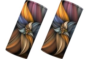 BIGCARJOB Novelty Flower Luggage Handle Covers Set 2 Pack Art Floral Neoprene Luggage Handle Wraps Protection for Women Girls Cute Luggage Makers Covers Wraps Travel Accessories