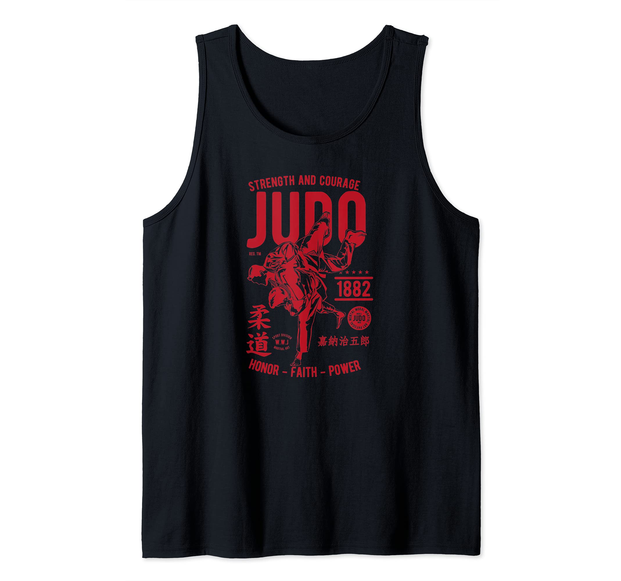 Martial arts judo two fighting judokas red design MMA-Fan Tank Top