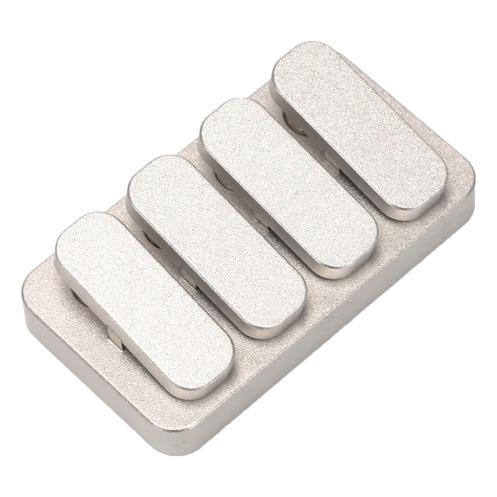 VANANA Metal Haptic Fidget Slider ADHD Clicker Adult Fidget Toys Relieve Anxiety Stress (Style 1- 4 Keys, Silver)