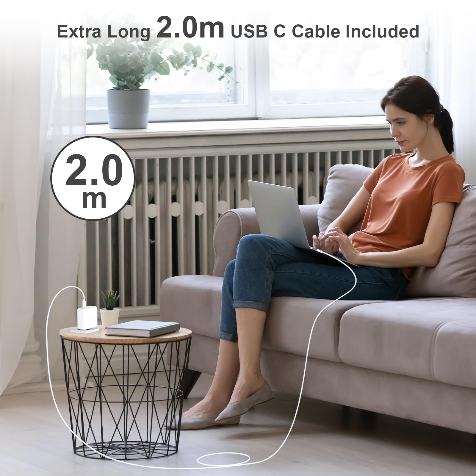 MacBook Ladekabel 67W Mac Book Ladegerät USB C - kompatibel mit MacBook Air MacBook Pro 13 14 15 16 Zoll 2024 2023 2022 2021 2020, M1 M2 M3, iPad und mehr (Schnell Netzteil mit 2,0 m Ladekabel)