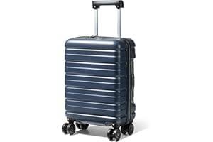 Lekesky 16 Inch Underseat Carry On Luggage Airline Approved, Hard Shell Suitcase with TSA Lock, Lightweight Spinner Wheels Durable ABS Compact Carry-On for Travel Weekend Trips Men Women, Blue