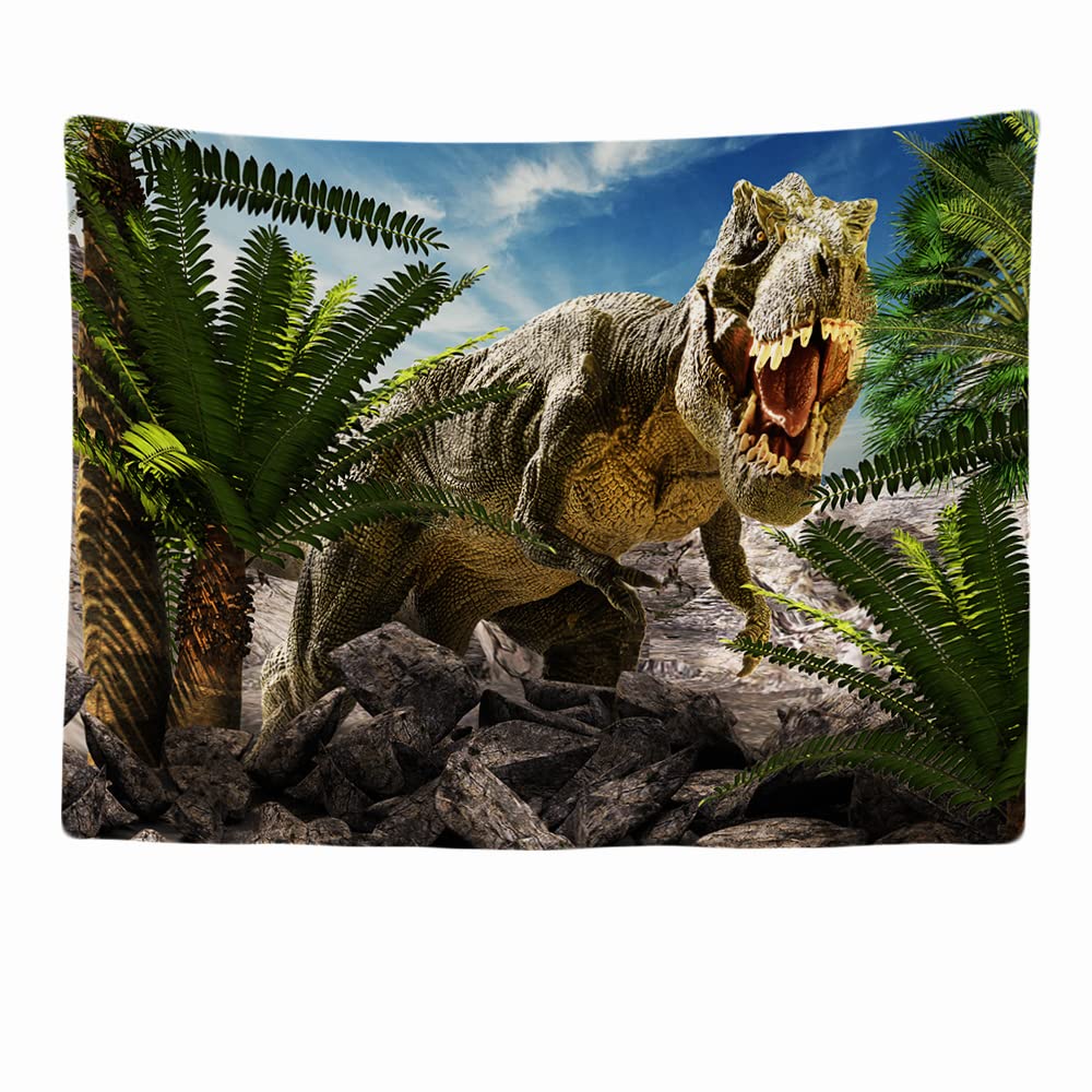 Ulticool – Decorative Wall Tapestry Bedroom - Dinosaur T-Rex - 200 x 150 cm Large - Fabric Wallpaper - Tapestry Aesthetic Wall - Panoramic Decoration