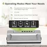 Bonsenkitchen Vacuum Sealer Machine, 4 Modes, 30cm Seal, Silver view 2