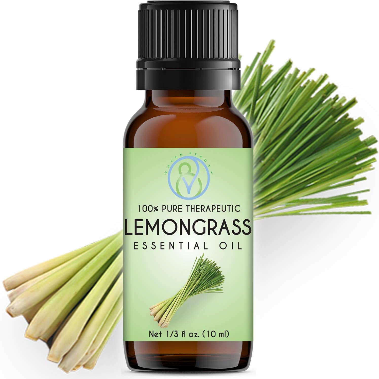 Lemongrass Essential Oil (Cymbopogon Flexuosus) 10 ml - 100% Pure & Natural Undilted Therapeutic Grade For Soothing Massages, Relaxation and Aromatherapy.