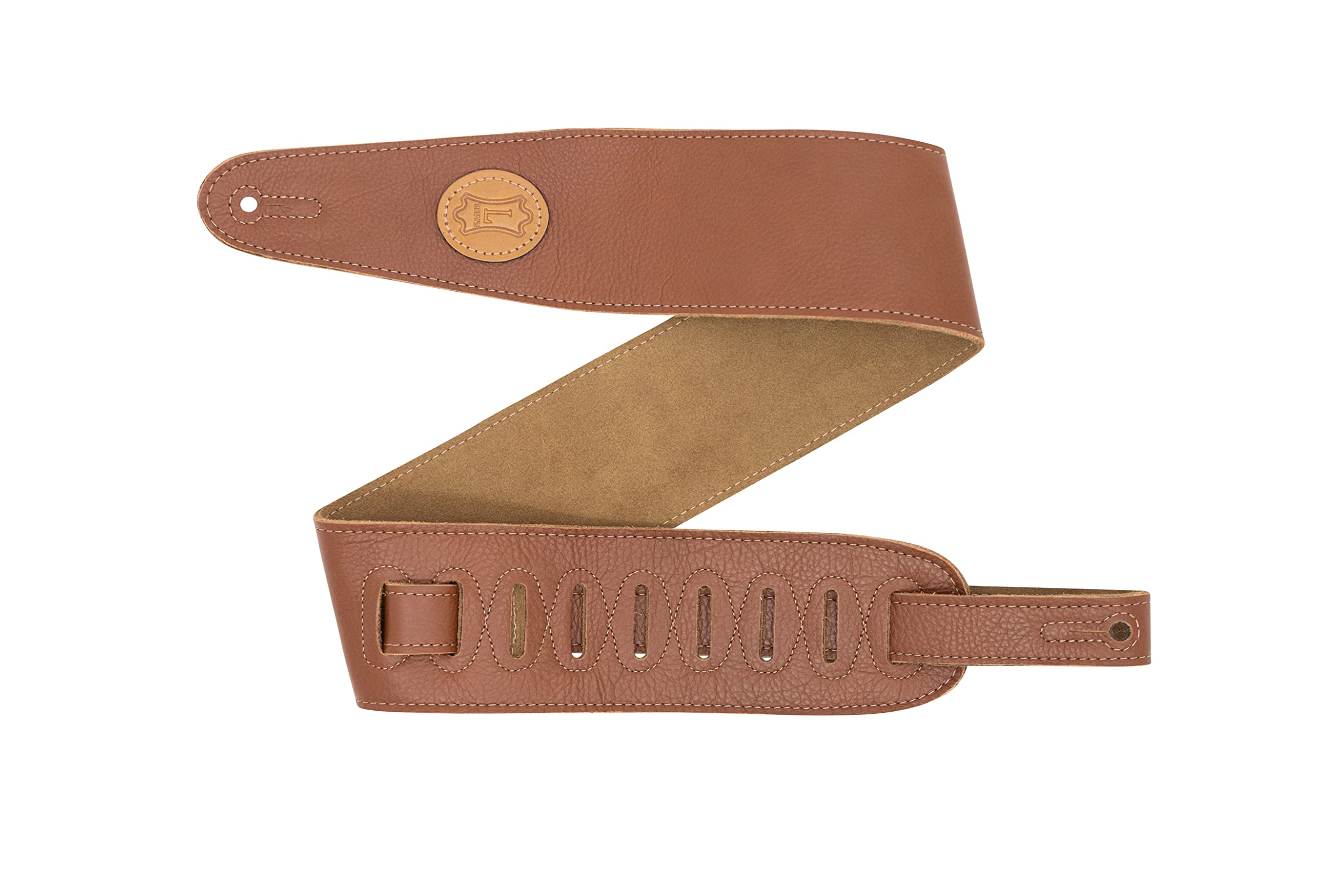 Levy's Leathers 3" Garment Leather Contrasting Suede Backing Tan & Sand Guitar Strap (MGS44ST3-TAN-SND)