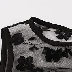 Women Mesh Floral Embroidery 50s Vintage Cocktail