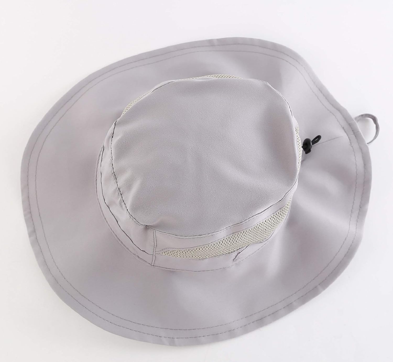 Connectyle Men’s Outdoor Mesh Boonie Sun Hat Summer Wide Brim UV Protection Fishing Hat Safari Cap Gray: Clothing
