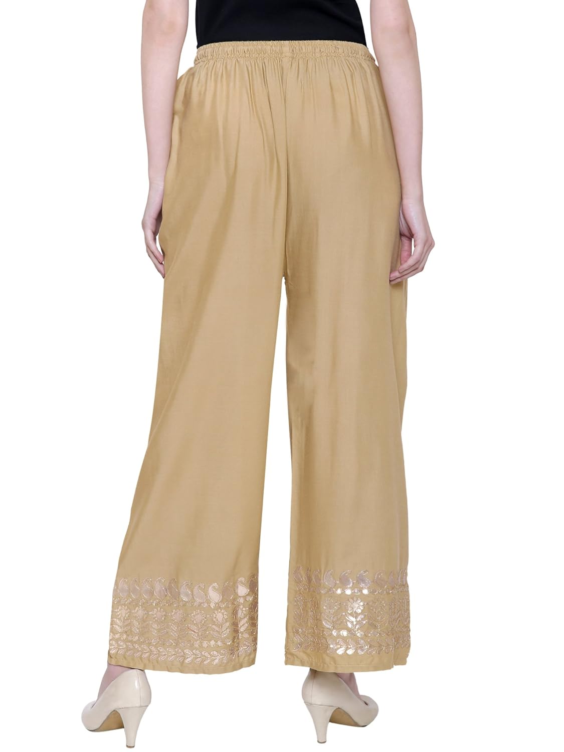 damen mode women rayon jaipuri embroidery palazzo sharara