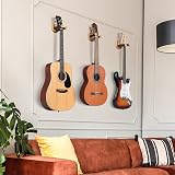 CAHAYA CY0297 Guitar Wall Mount Hanger 13kg Load, Smiley U-Shaped 5 Picks view 8