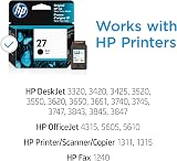HP 27 Black Inkjet Print Cartridge C8727A for HP Printers Copiers All-in-Ones view 2