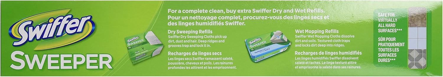 Swiffer Sweeper 2 In 1 Mop And Broom Floor Cleaner Starter Kit: Health & Personal Care