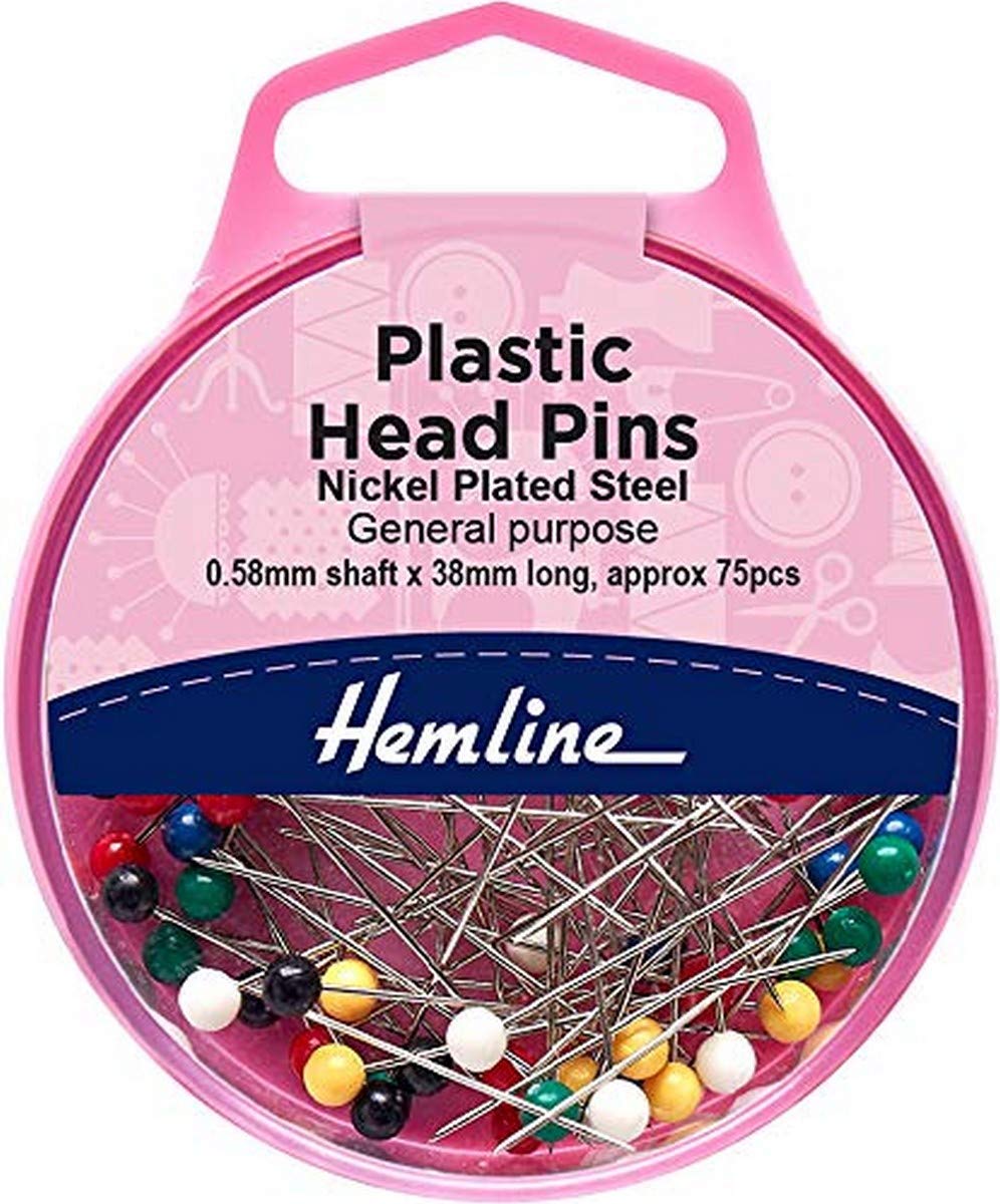 Hemline Plastic Head Long Pins H678