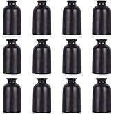 12 Pack Small Black Vases – Ceramic Bud Vases for Centerpieces, Mini Black Vase for Pampas Grass, Flowers & Table Decor, Modern Small Vases for Home Decor, Wedding & Party Decoration