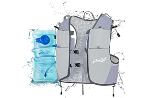 Runlight Running Hydration Vest Lightweight Hydration Backpack with 1.5L Water Bladder for Women Men Hiking Backpack Vest Pack for Cycling Race Marathon Camping