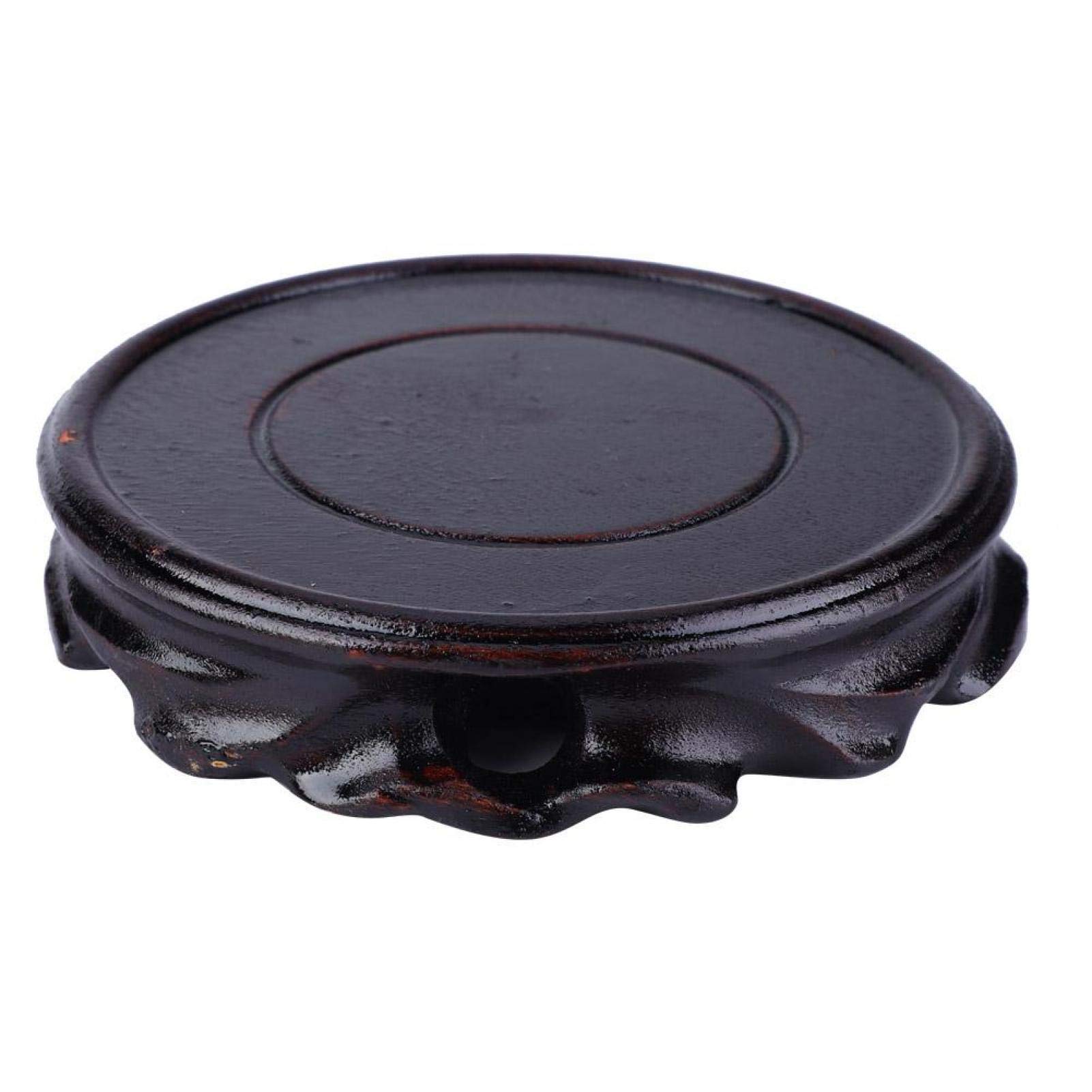 Wooden Display Stands Practical Base for Purple Sand Pot Vase Fish Tank Round Teapot Bonsai (Inner Diameter 10 Height 2.5 cm)
