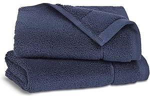 Brooklinen Super-Plush Turkish Cotton Washcloths - Set of 2, Midnight Navy, 100% Cotton | Best Luxury Spa Towels