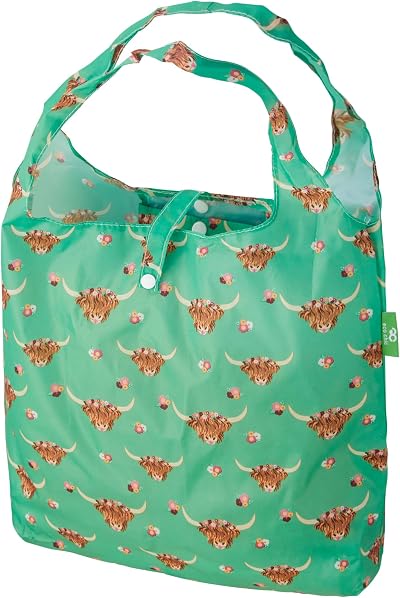 ECO CHIC Eco Chic Lightweight Foldable Reusable Shopping Bag Floral Highland