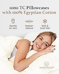 1000 TC Ivory Standard Pillowcases Set of 2