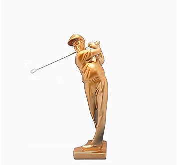 Polyresin Golf Player Showpiece Statue Sculpture For Home Decor