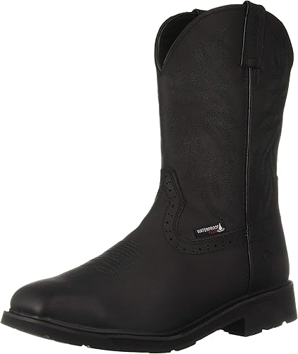 wolverine men's black boots