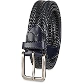 Tommy Bahama mens Stretch Leather Braid Belt