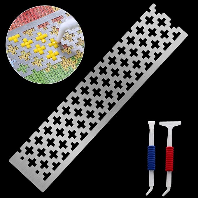 Bimormat 5D Diamond Painting Ruler Square Mesh Ruler with 240 Blank