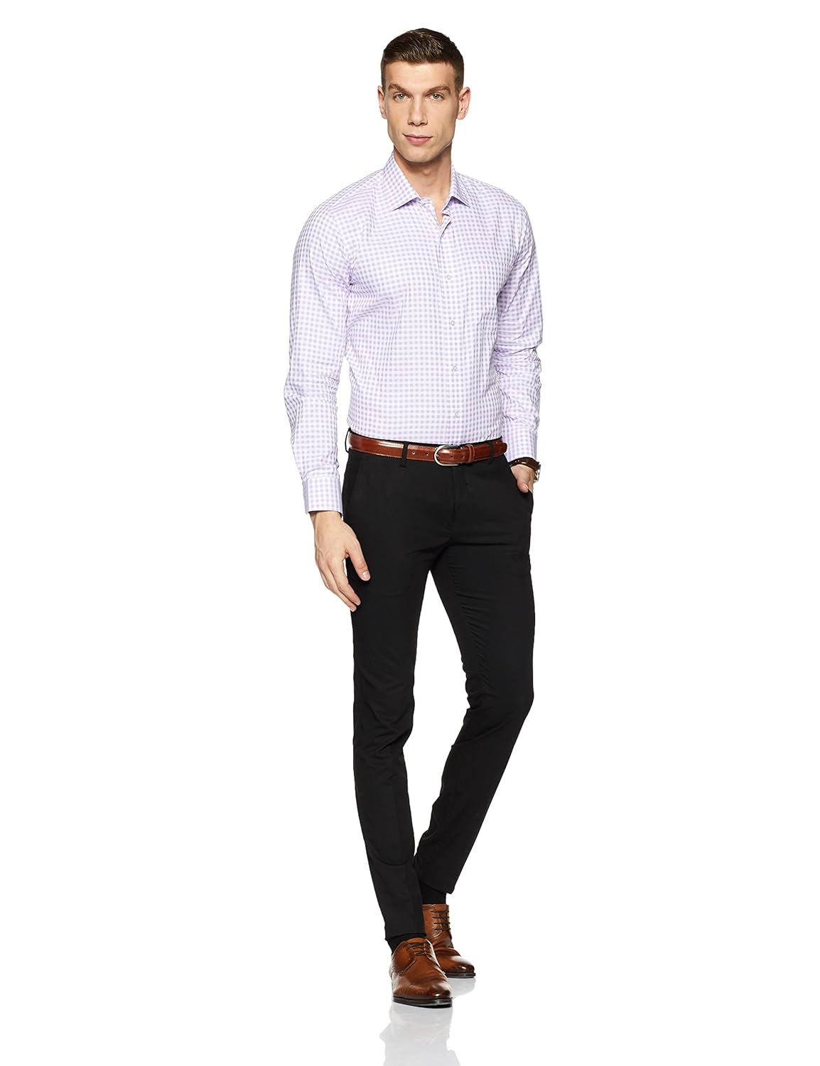 van heusen men's solid slim fit formal shirt