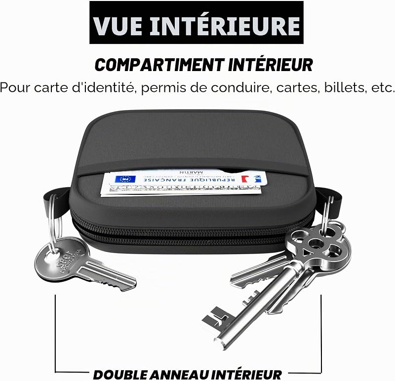 Porte Clef Moto avec 1 Anneau Extérieur et 2 Anneaux Intérieurs, Accessoires