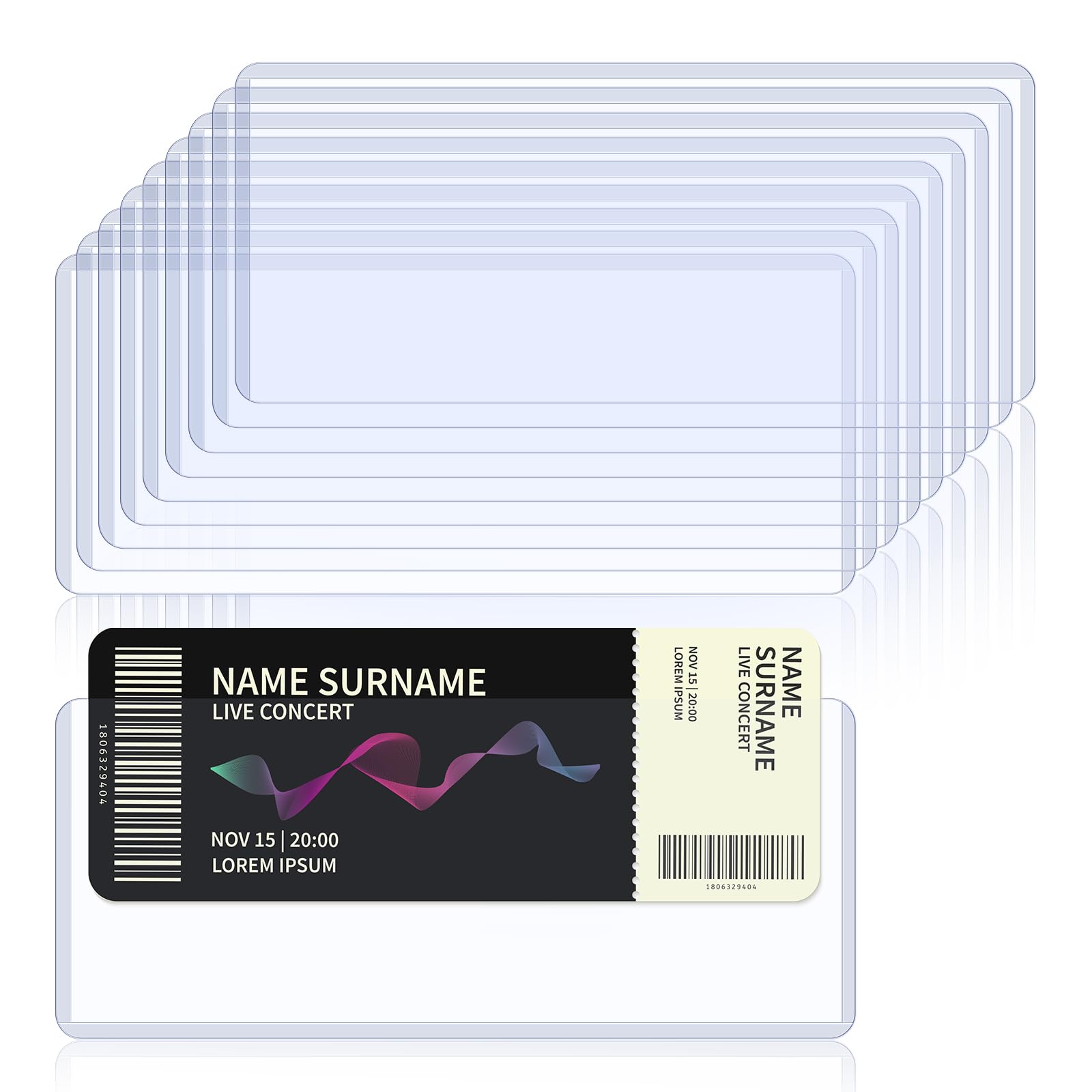 Photo 1 of 10Pcs Ticket Stub Toploader 8.9x3.9 Inches Ticket Stub Display Holder Currency Sleeves for Bills Currency Topload Holder Clear Money Protector PVC for Collectors Stamps Concert Tickets