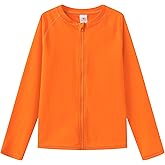 HODOSPORTS Boys UPF 50+ Rash Guard Swim Shirts with Zipper Long Sleeve Quick Dry UV Protection Sun T-Shirts