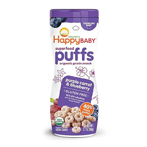 Happy Baby Organic Superfood Puffs Purple Carrot Blueberry,