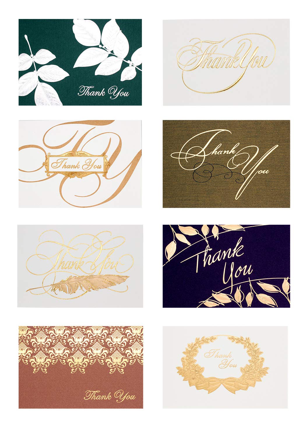 Ranvi 8PCS Creative Embossed Thank You Card, Wedding, Business, Anniversary