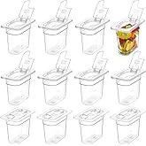 Geetery 12 Pack 1/9 Size 6'' Deep Polycarbonate Food Storage Containers with Lid Clear Stackable Plastic Food Pan Restaurant Commercial Storage Containers with Hinged Lids for Hotel Supplies