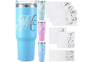 JANLAUGH 10 Sheets Personalized Split Letter Stickers for Water Bottles Christmas Crafts Waterproof Vinyl Name Decals for 30 40 oz Tumbler UV DTF Cup Wraps Custom Stickers for DIY Helmet Laptop(Silver)