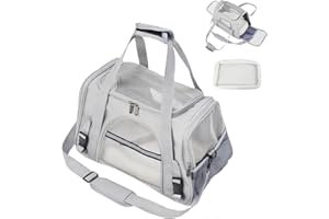 Cat Carrier Small, Soft-Sided Foldable Cat Travel Carrier for Small Cats, Airline-Friendly Under Seat Pet Bag with Shoulder S