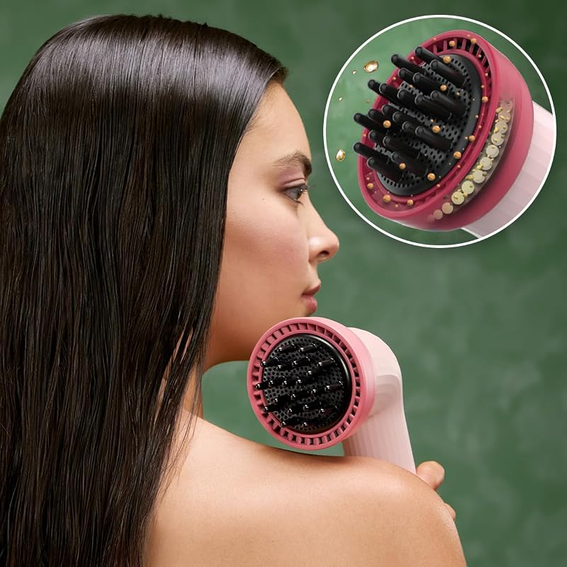 Asciugacapelli Compatto IoniCare Dry&Keratin Olive. 1200W, 107000RPM, Motore Brushless, Funzione Ionica, Testa con Tecnologia NutriSerum e Denti Duri, Testa Concentratore, Verde
