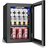 Antarctic Star 18L Beverage Refrigerator Cooler 24Can, Mini Fridge with Quiet Compressor, LED Light,Freestanding Small Fridge with Electronic Temperature Control for Home and Bar(40-61 ℉) on Fridge.com