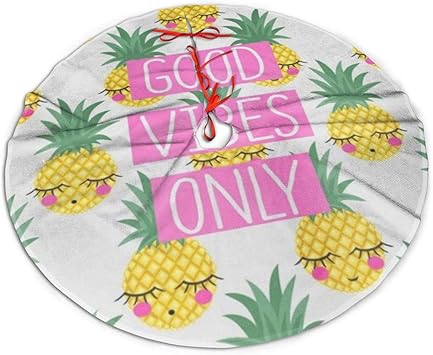 Amazon Com Auiss Shy Pineapple Fruit Round Merry Christmas Tree