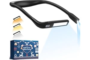 EASTPIN Reading Light Book Lovers Gifts: Upgraded Neck Light with Power Display & Timer, 80Hrs Rechargeable Book Lights for Reading at Night, Birthday Gifts for Readers Women Men, Knitting Crochet Accessories