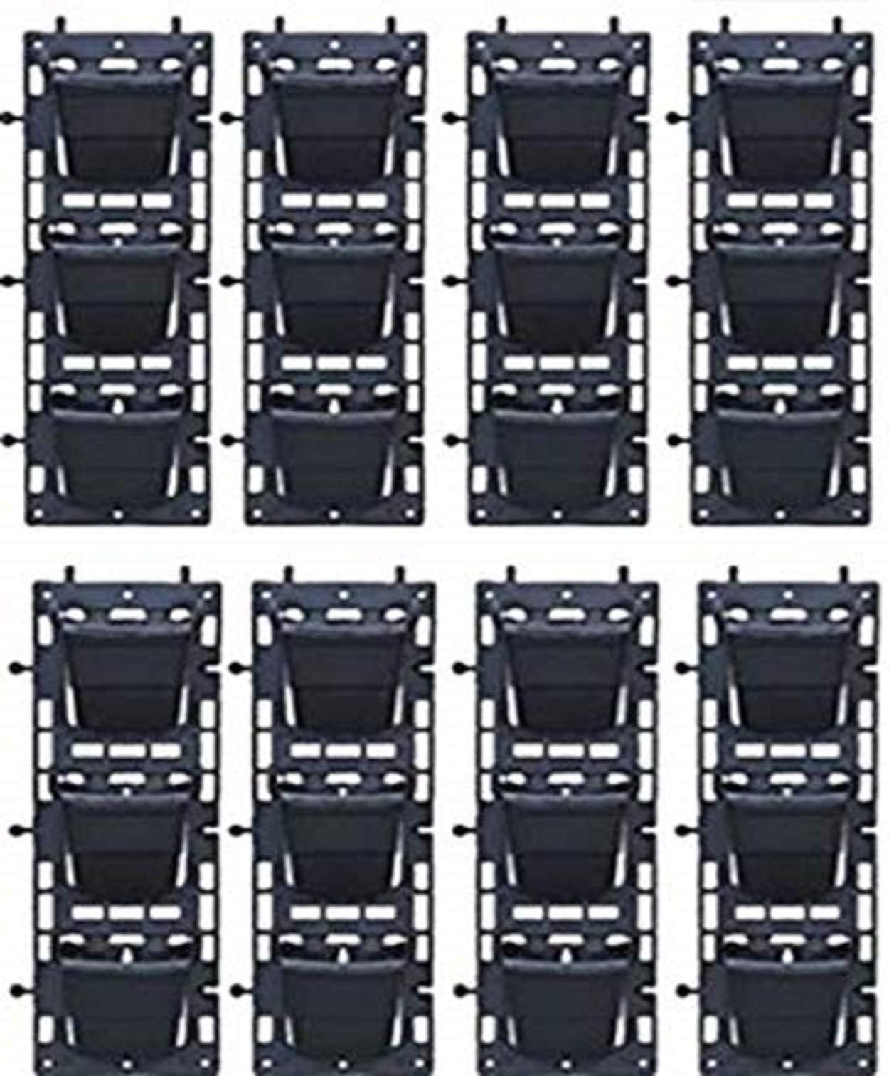KHOJI 6" x 18.5" Vertical Wall Panels with Pots A Set of 8 Panels Along with 24 Pots