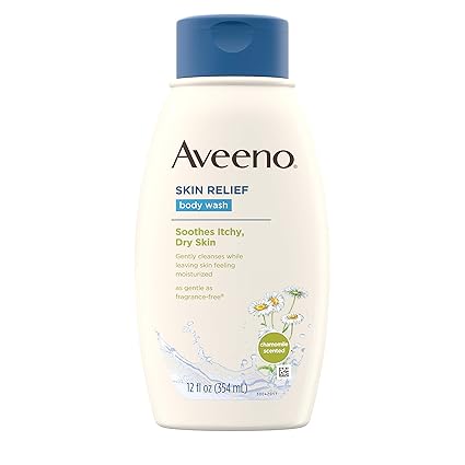 Aveeno Skin Relief Gentle Scent Fragrance-Free Body Wash , Soothing Oat And Chamomile, 12 Fl. Oz