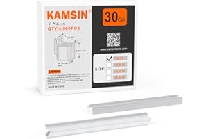 KAMSIN 30 Gauge V Nails 5/16"(7mm) Length 4000pcs Frame Joiner Nails 13/32"(10.3mm) Head Diameter Picture Framing Nails for V-nails Tacker V Nails Gun for Picture Frames