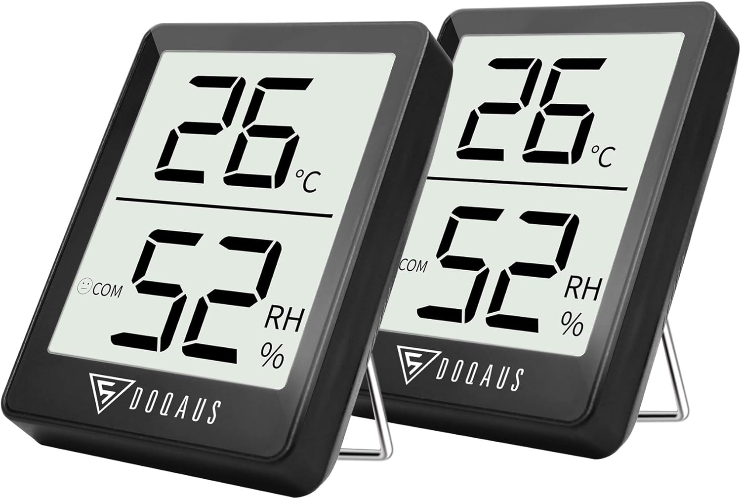 DOQAUS Mini Thermometre Interieur, Hygrometre Interieur de Haute