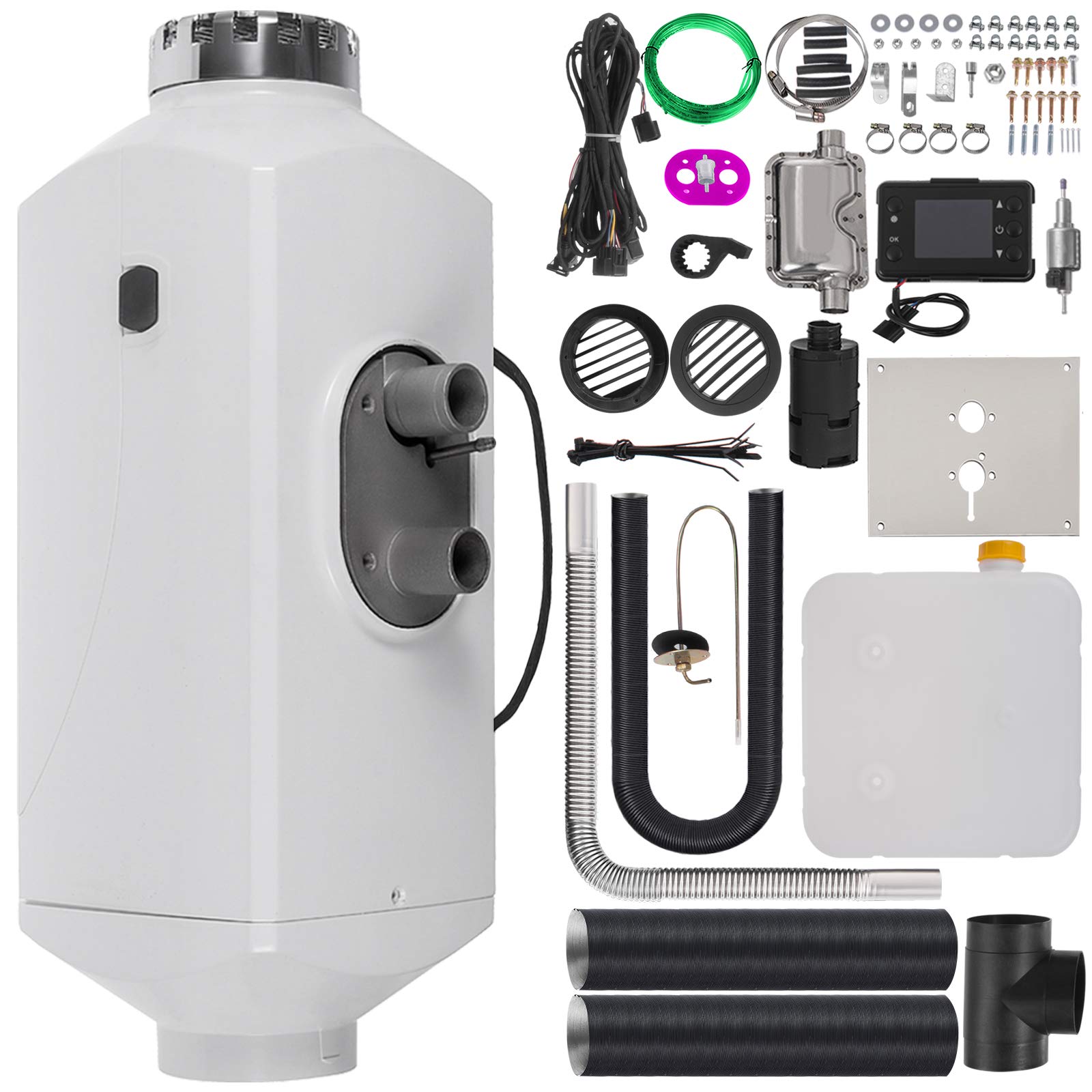 Happybuy Diesel Heater 12V 5KW Diesel Air Heater Muffler Diesel